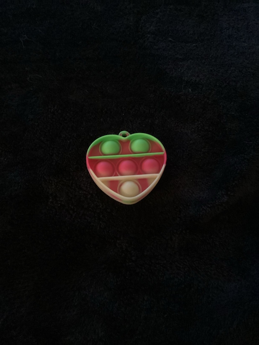 Heart-Shaped Silicone Pop It Fidget Toy - Green, Pink, White